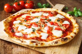 Classic Margherita pizza with basil