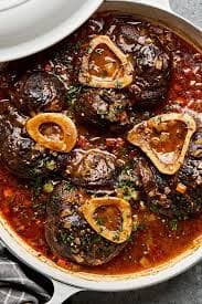 Braised osso buco with saffron risotto