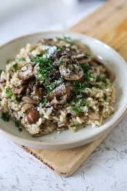 Creamy truffle risotto with mushrooms
